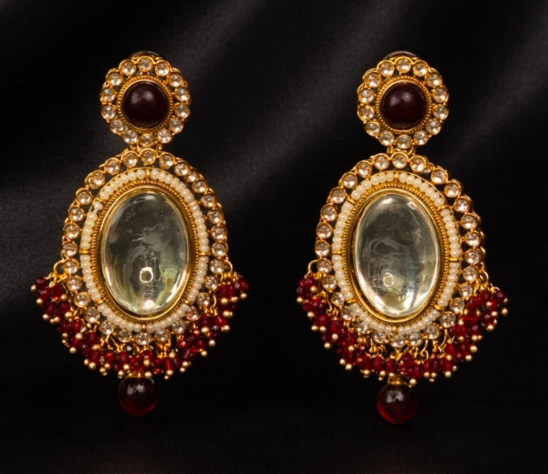 Pearl Radiance Jadau Jewelry Set