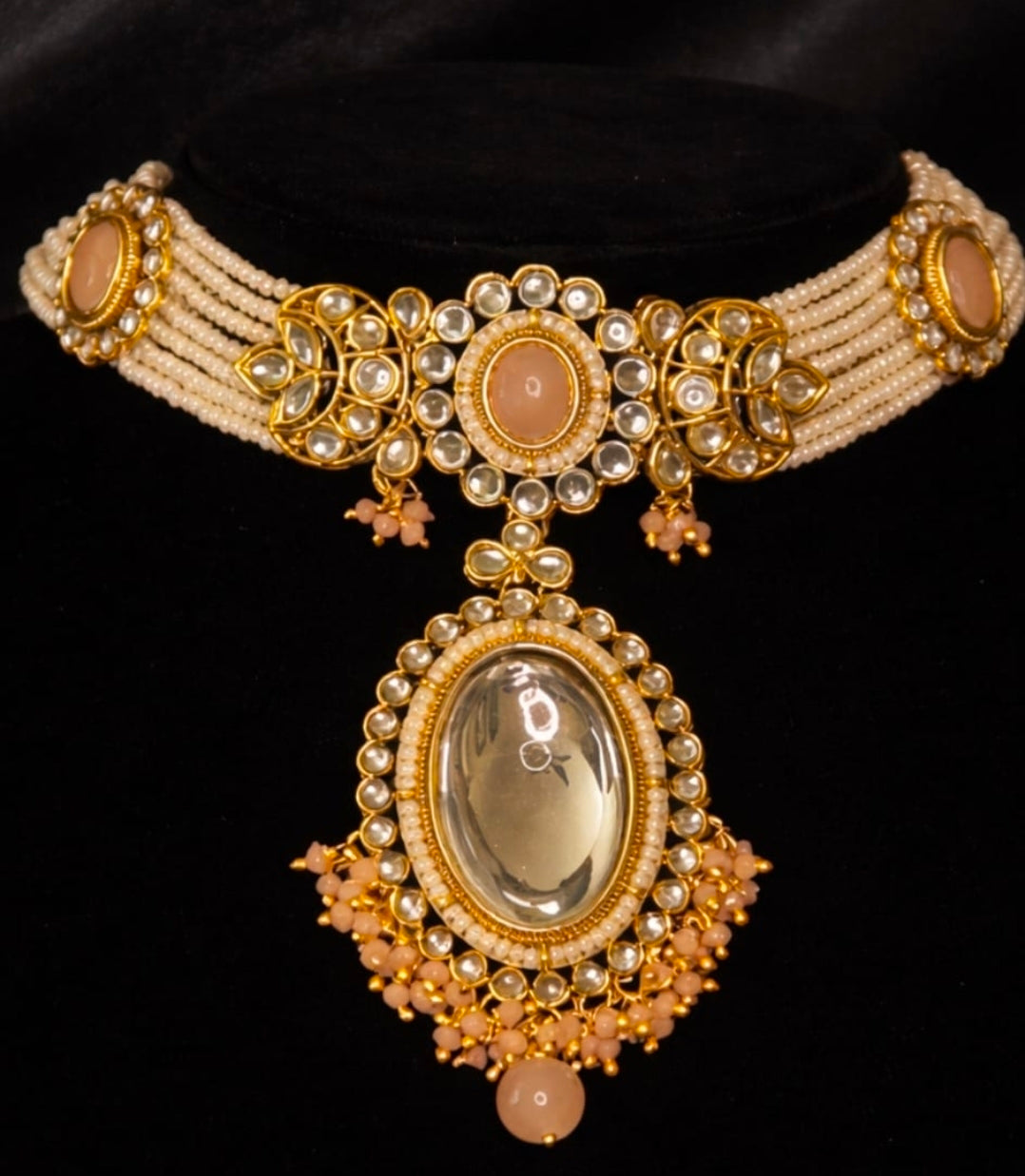 Pearl Radiance Jadau Jewelry Set