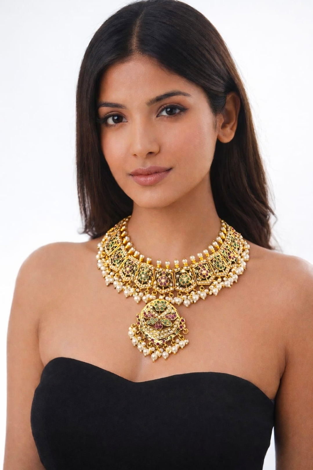 Jadau Pearl Polki Set