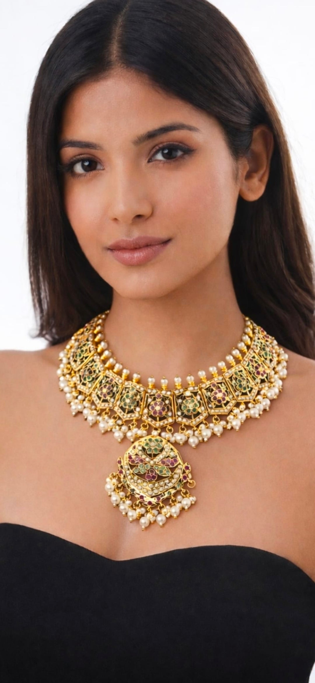 Jadau Pearl Polki Set
